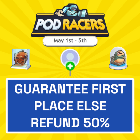 Pod Racers Event - Guaranteed First Place Else Refund 50%